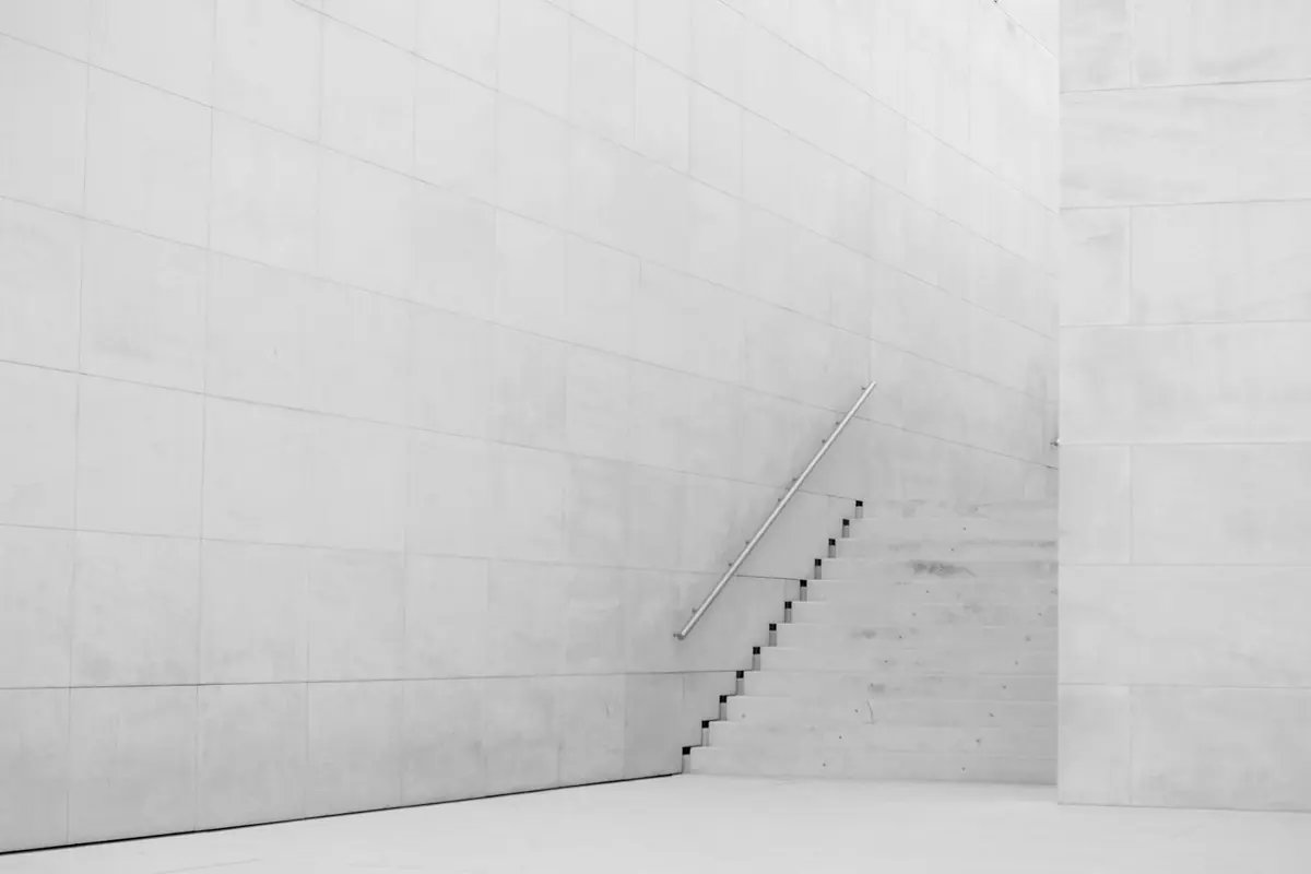 Minimalist concrete architecture with clean lines